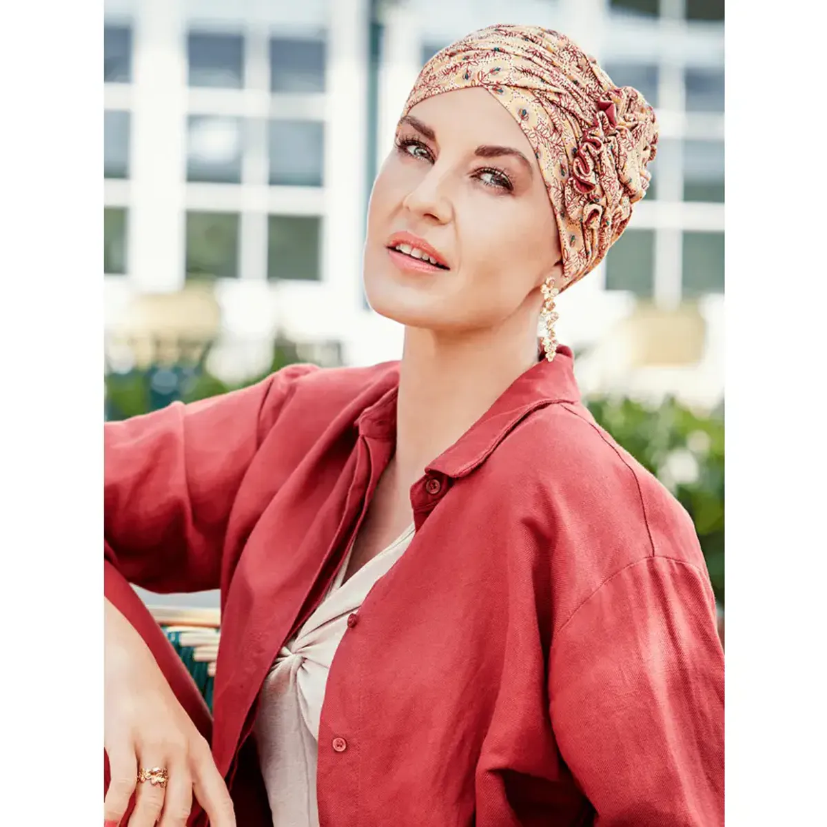 Hodeplagg HocLotus Turban Printed 