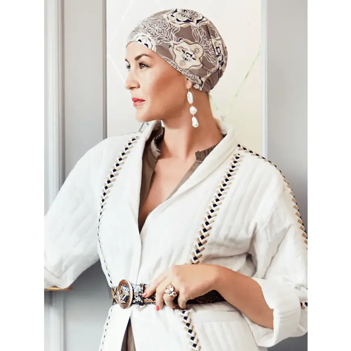 Hodeplagg Amia Turban Printed 