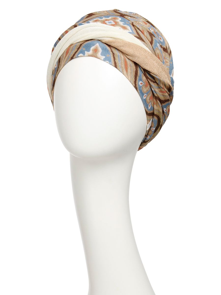 Hodeplagg Shakti Turban Printed linen 