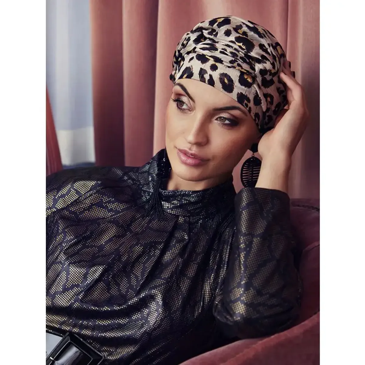 Hodeplagg Amber Boho Turban set 